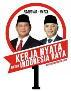Prabowo - Hatta No urut 1 &amp; Jokowi - JK No urut 2