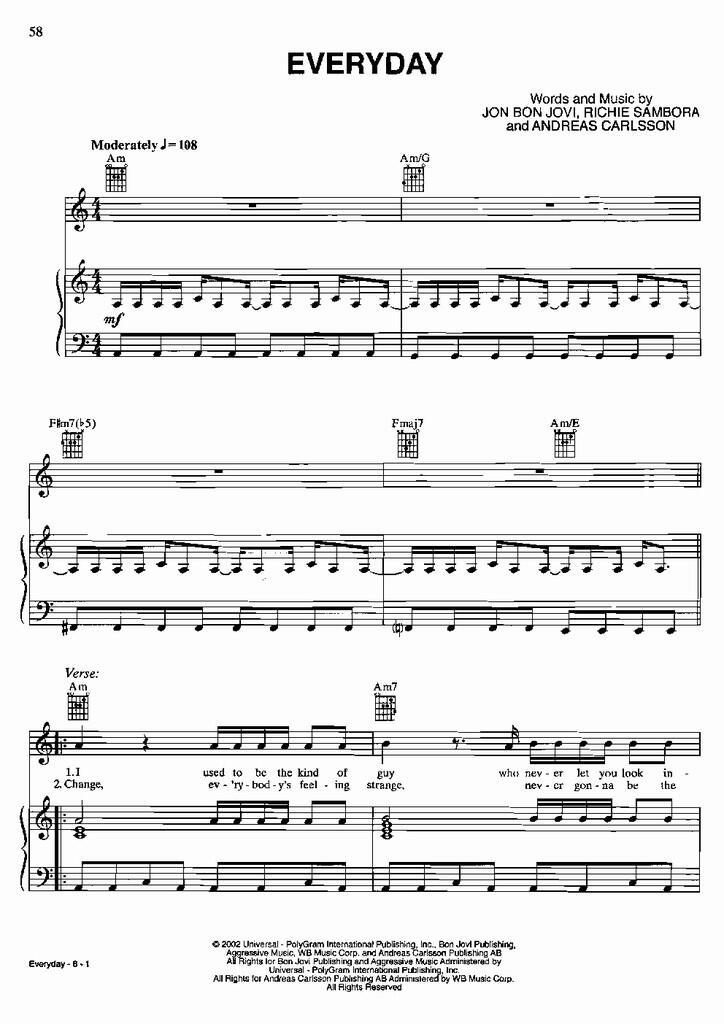 Buku Piano, Vocal, Gitar Best Rock Songs 2000-2005