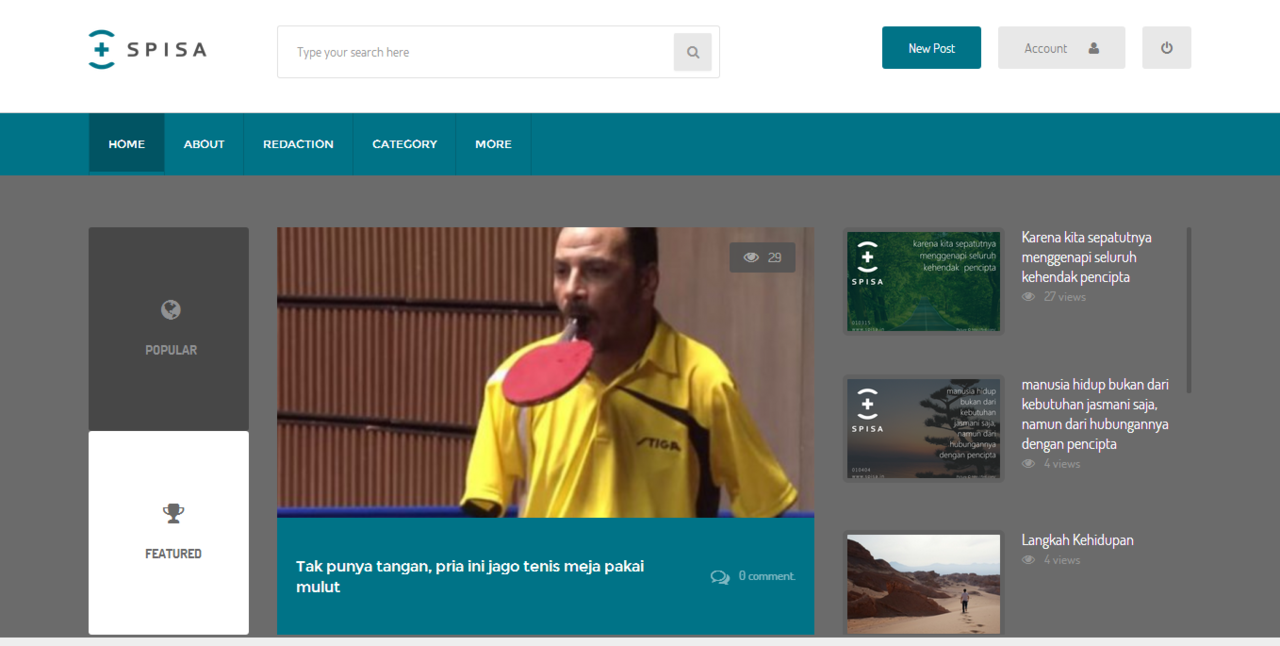 Misi gan, minta saran buat sosial media berbagi inspirasi 'SPISA'