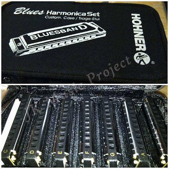 HOFNER Germany BluesHarmonica Band set 7 key whit customcase
