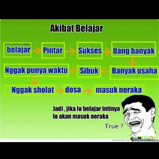 akibat dari belajar 