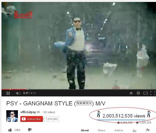 Buset!! Video Gangnam Style Tembus 2 Milliar View !!