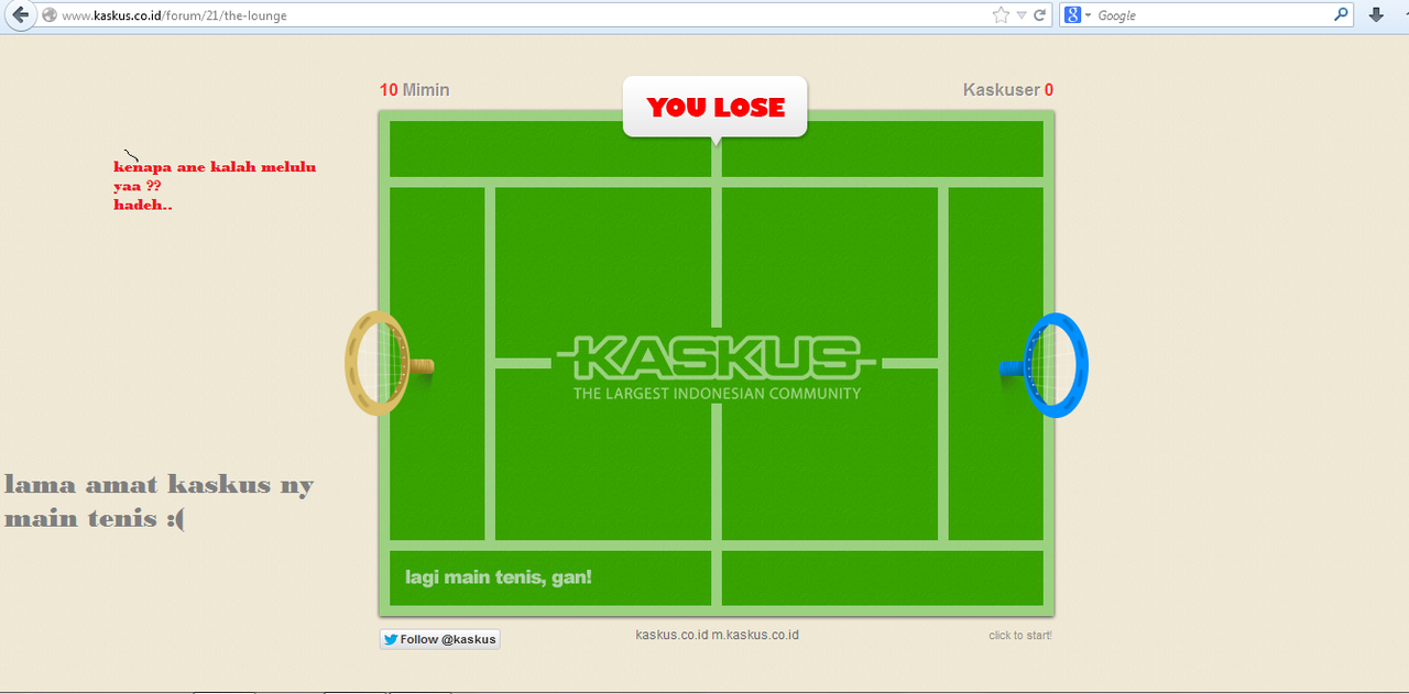 kaskus main tenis gan..!! 
