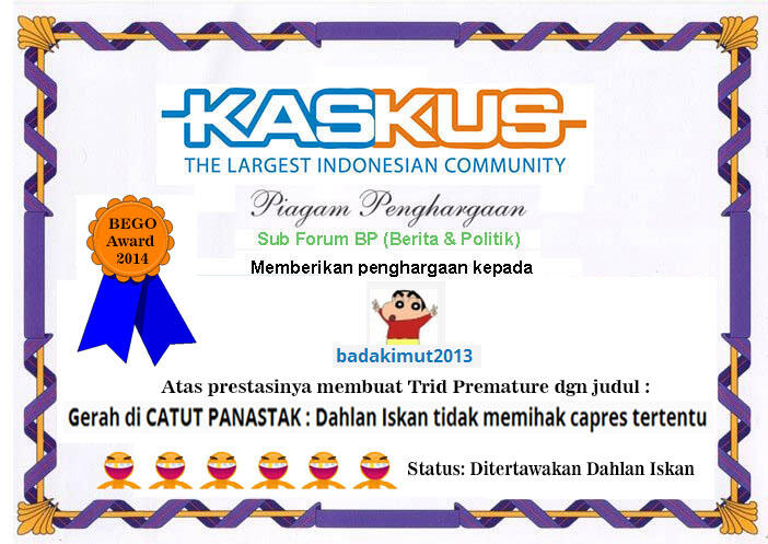 &quot;Bego Award2014&quot; Dari kaskuser untuk kaskuser !