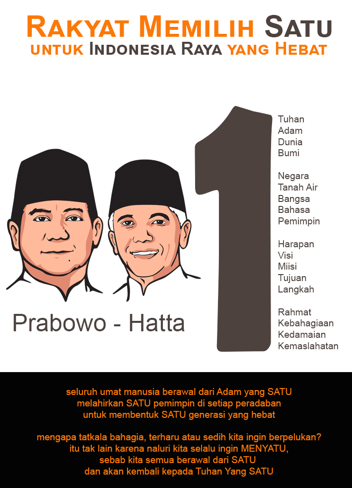 DESAIN ADS KHUSUS BUAT PENDUKUNG NOMOR 1 (SATU) -Prabowo-Hatta