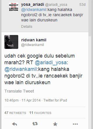 Tweet Complain ke Kang Emil (Walkot Bandung) yg Salah Sasaran