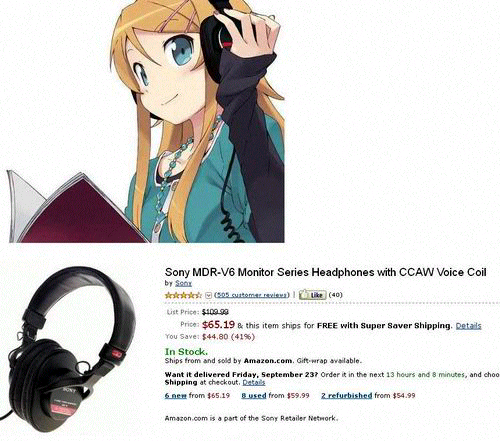 Headphone apa saja yang digunakan para karakter anime?