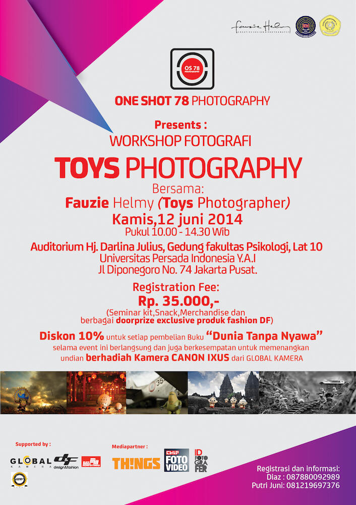 WORKSHOP TOYS PHOTOGRAPHY Bareng FAUZIE HELMY (Toys Photographer)