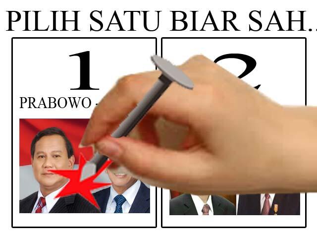 HANYA UNTUK PENDUKUNG PRABOWO-HATTA NOMOR 1 (SATU) GARUDA MERAH