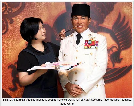 Patung Lilin Soekarno di Museum Madam Tussaud Hongkong