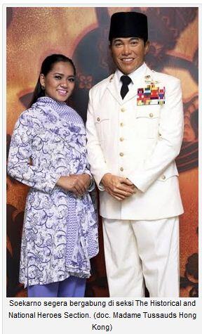 Patung Lilin Soekarno di Museum Madam Tussaud Hongkong
