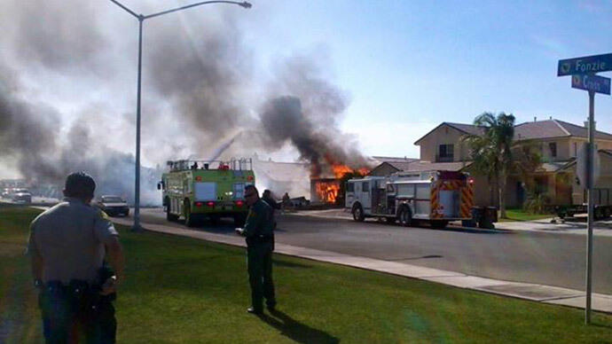 jet AV-8B Harrier crashes in California