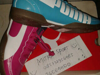 SEPATU FUTSAL PUMA EVOSPEED ( PINK-BIRU ) SURABAYA