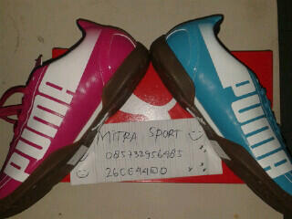 SEPATU FUTSAL PUMA EVOSPEED ( PINK-BIRU ) SURABAYA