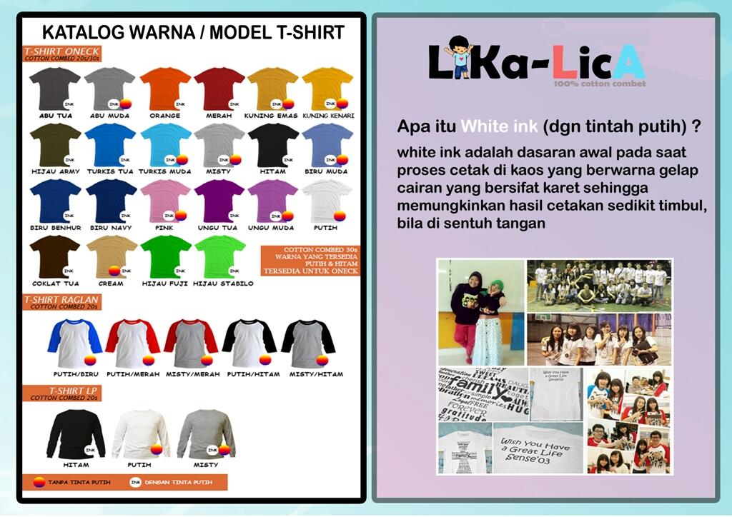 &#91; dicari &#93; Resseler Sablon Kaos Satuan &#91; LIKA-LICA T-shirt &#93;