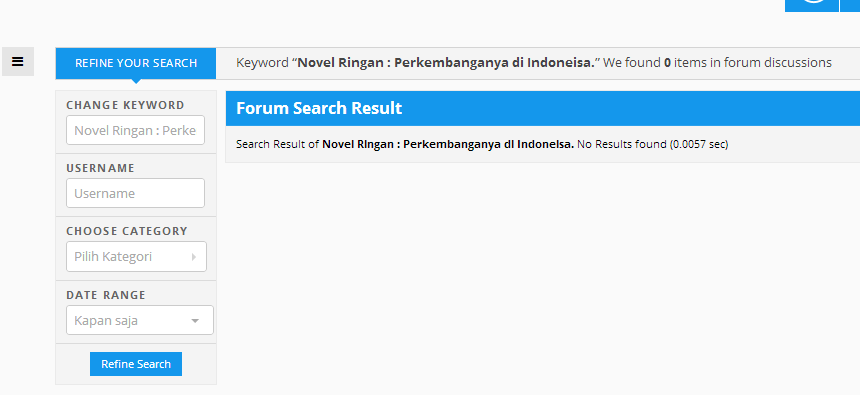 Novel Ringan dan perkembanganya di Indoneisa.