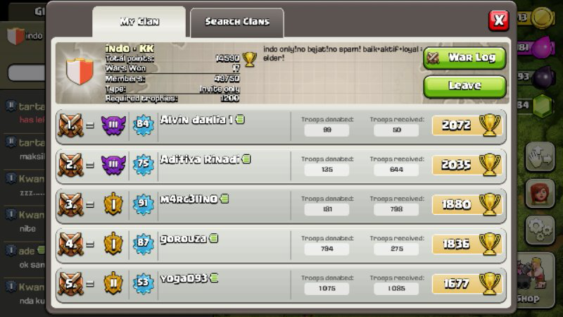 (clash of clan) INDO - KK clan