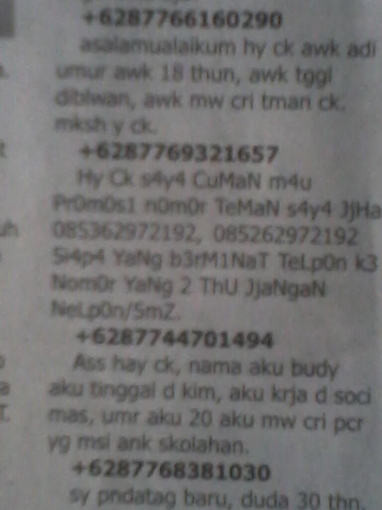 ada yg namanya dimas? tuh dicariin