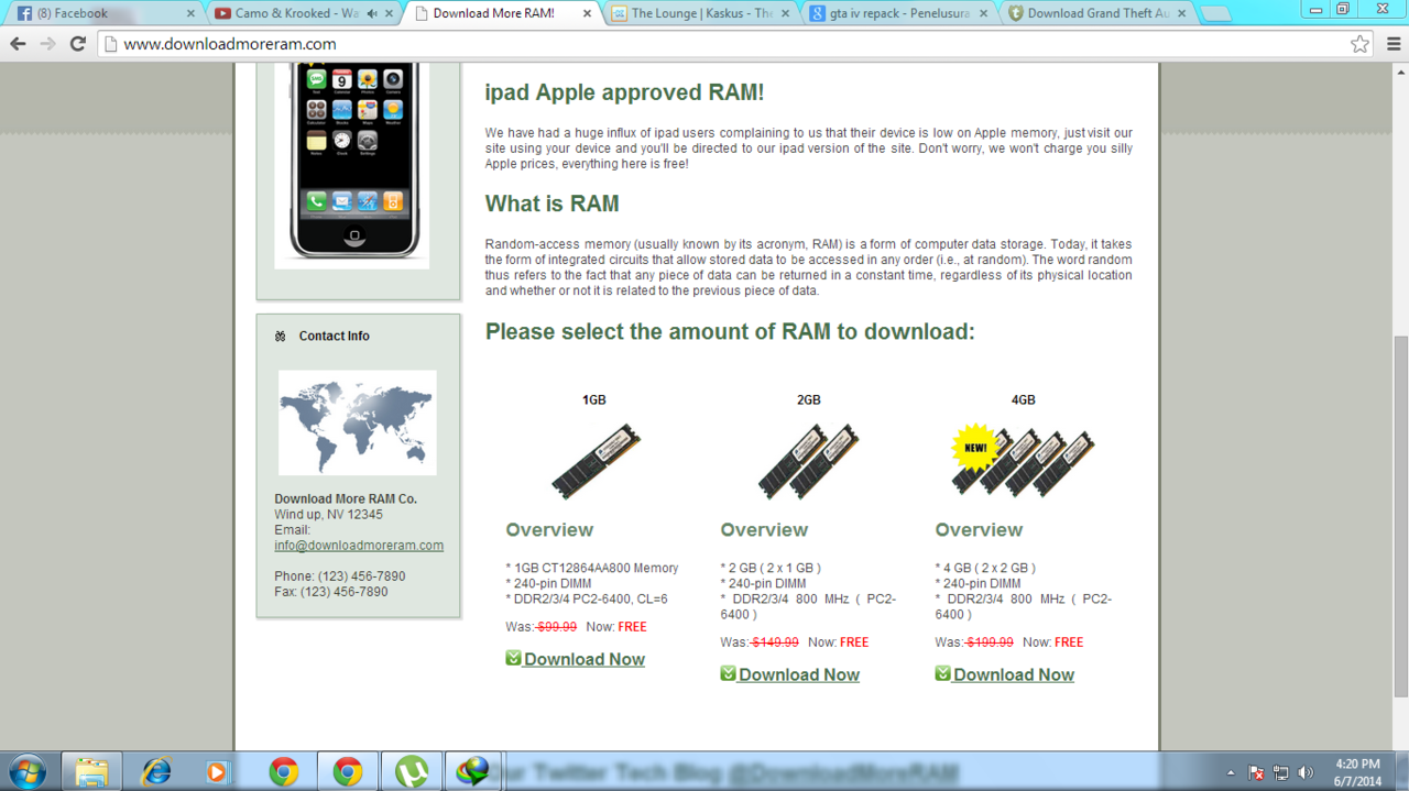 Mau Ram 1GB 2GB 4GB ? GRATIS MASUK SINI GAN ! :v