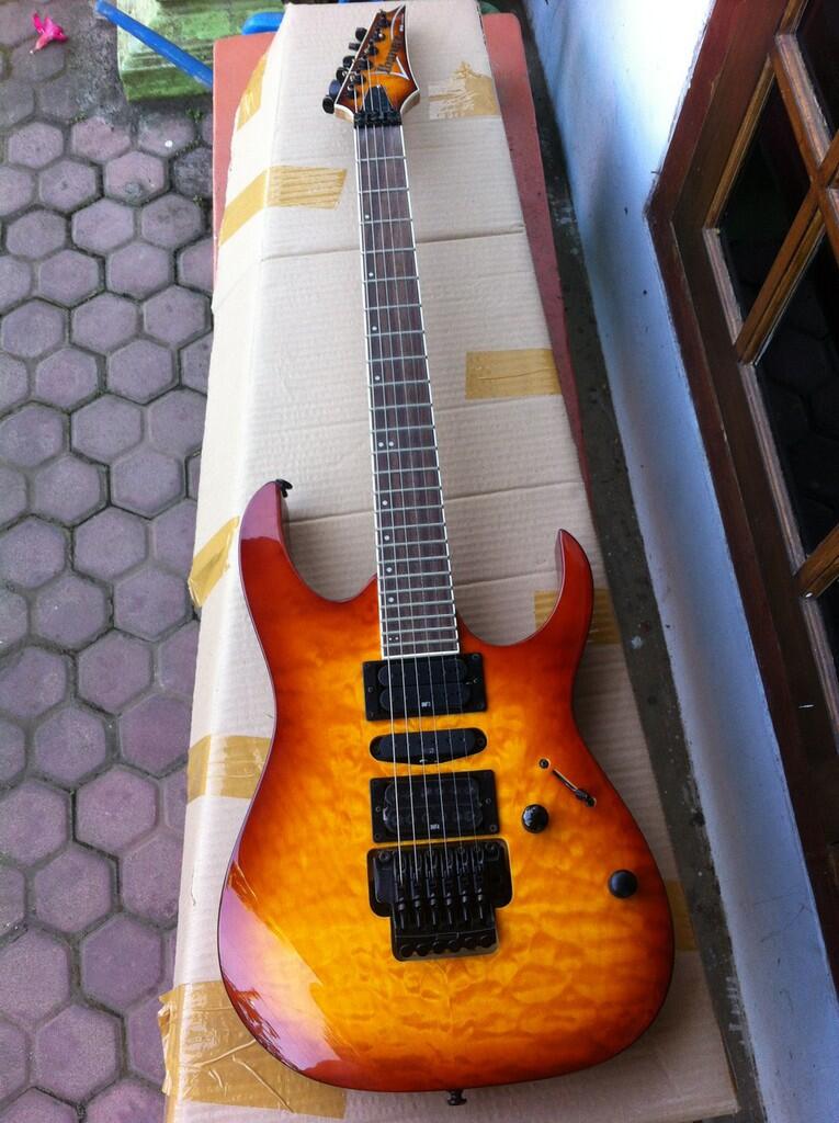 Gitar IBANEZ RG 370QMSP Original MII, Siap kirim REKBER Oke gan