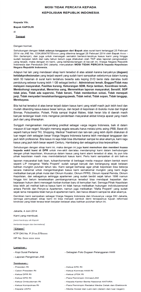 &#91;English&#93; MOTION OF NO CONFIDENCE / &#91;Bahasa Indonesia&#93; MOSI TIDAK PERCAYA