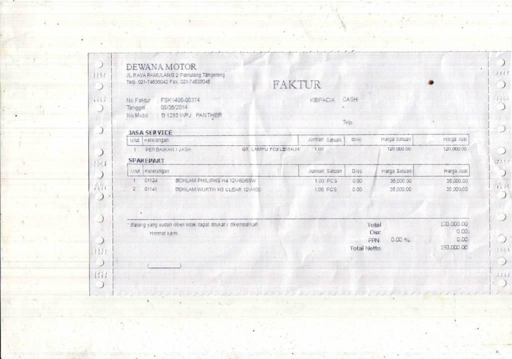 Hati - Hati dengan bengkel DEWANA MOTOR PAMULANG 2 TANGSEL