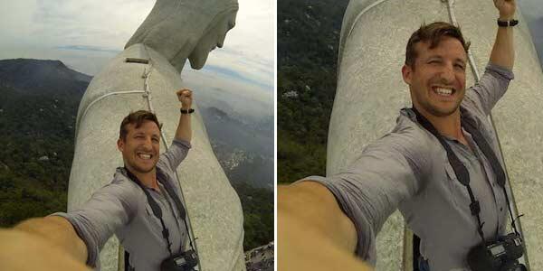 Adegan Gila Selfie langsung di Patung Yesus Rio De Jenairo