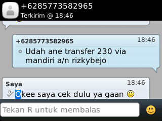 ya allah 230K aja mau jadi ajang penipuan,msk gan banyak hikmahnya. untuk rizkyjonas