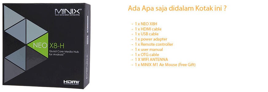 &#91;Jual Murah&#93; MINIX NEO X8-H Amlogic S802-H Quad Core 2.0Ghz Android TV BOX XBMC Dolby