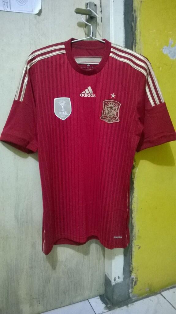 Jersey SPANYOL Home FIFA World Cup 2014 ORIGINAL 100% ADIDAS NEW MURAH BGT!!! Size S