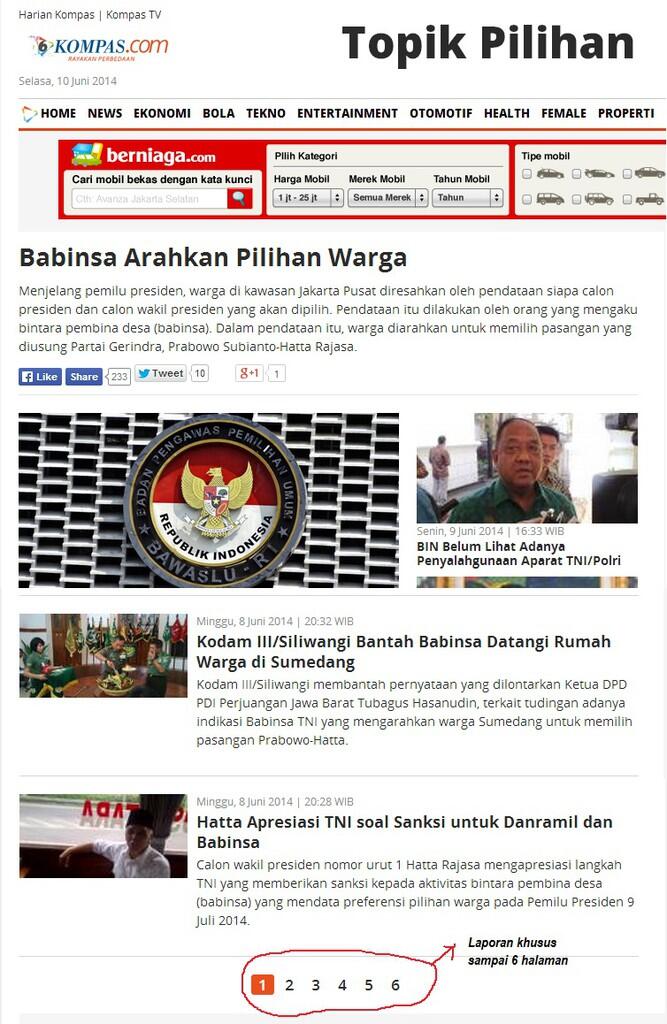 Hayoooo .... berani kagak KOMPAS mengungkapkan jati diri penyebar berita Babinsa?