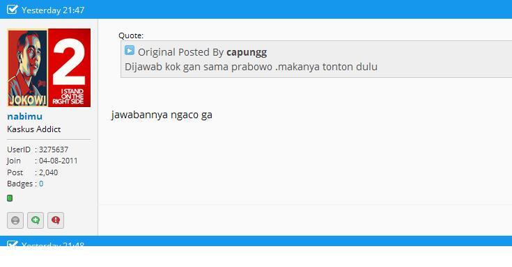 Kenapa sebagian Pendukung Jokowi kesanya mengumbar kebodohan sendiri ?