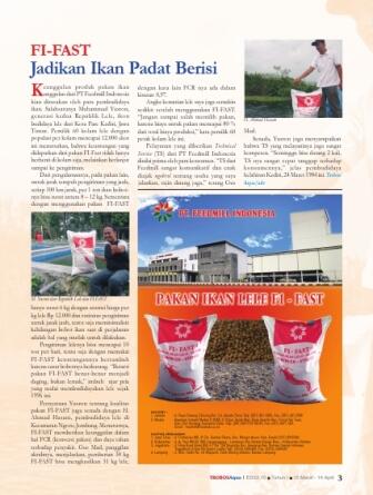 Pakan Ikan kualitas tinggi dan harga bersaing di Pontianak Kalimantan Barat