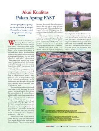 Pakan Ikan kualitas tinggi dan harga bersaing di Pontianak Kalimantan Barat