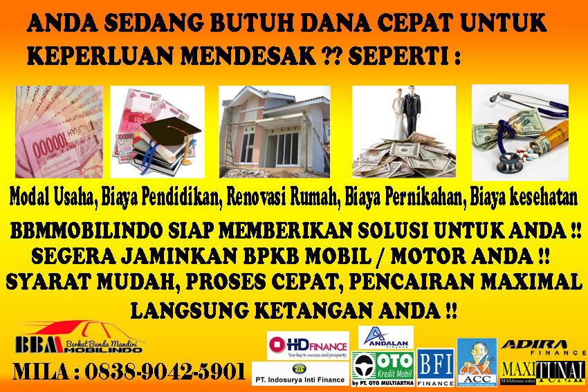 AGUNAN BPKB MOTOR / BPKB MOBIL SEBAGAI JAMINAN