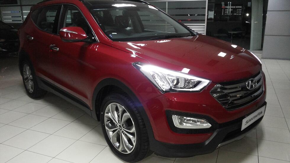 hyundai NEW SANTA FE BENSIN 2014 MERLOTE RED READY FULL DISKON+ASSESORIES