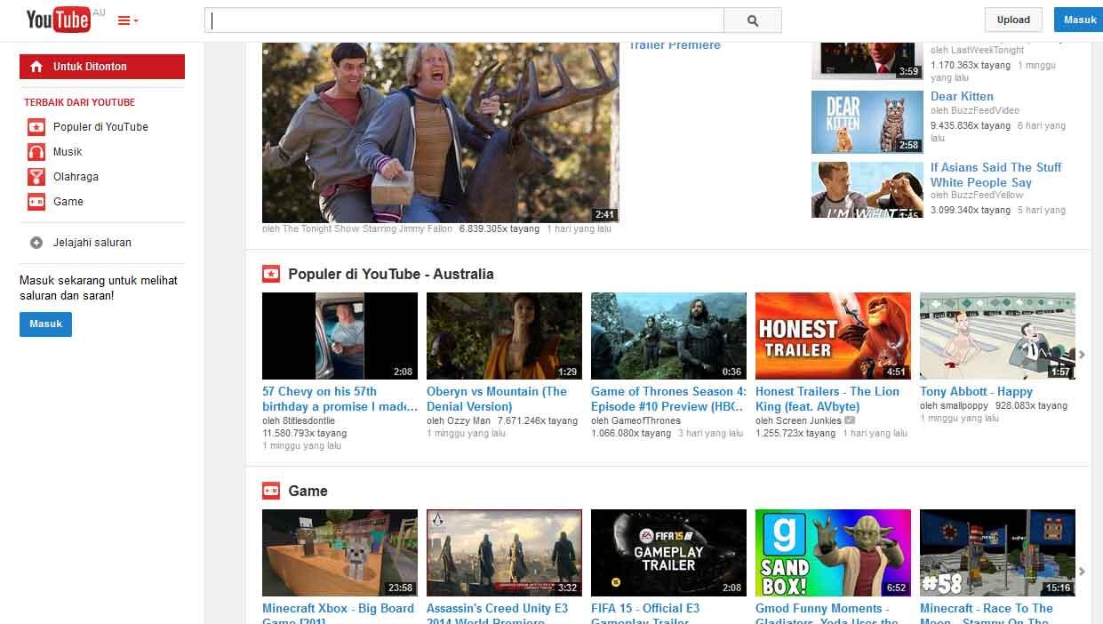 Mengintip Tampilan Youtube tiap negara