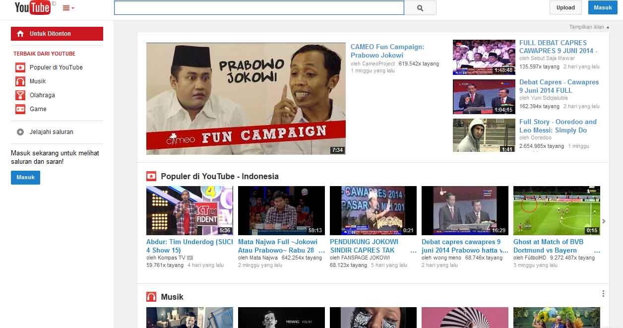Mengintip Tampilan Youtube tiap negara