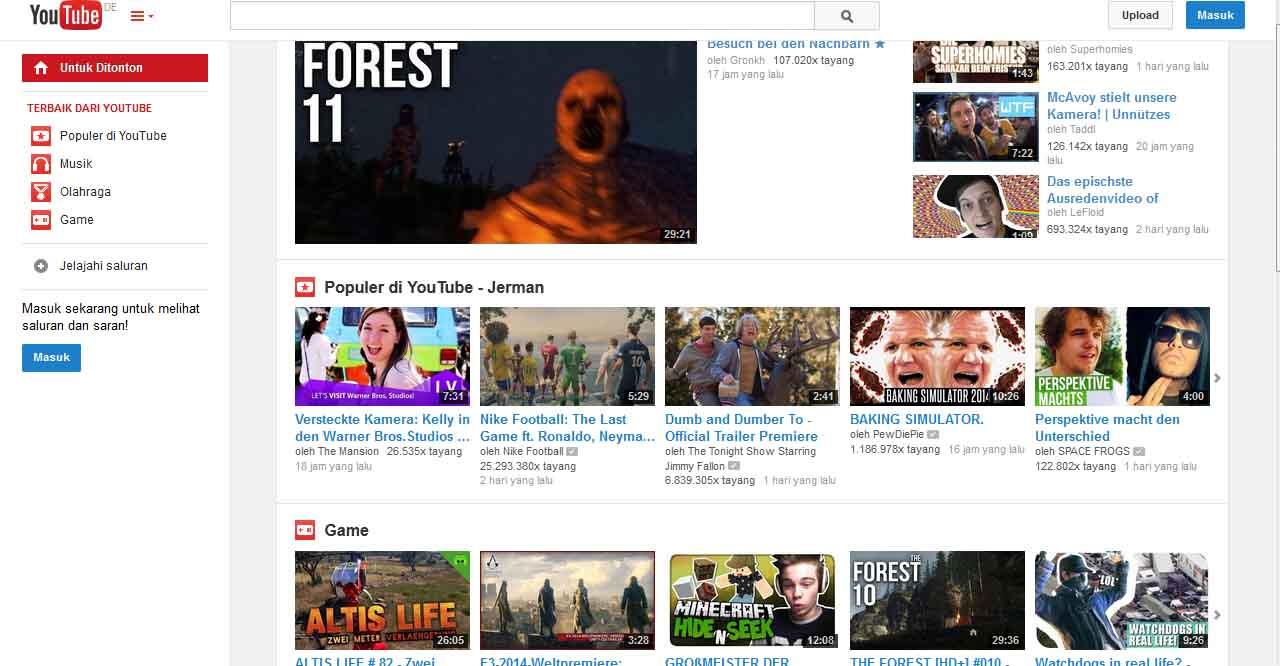 Mengintip Tampilan Youtube tiap negara