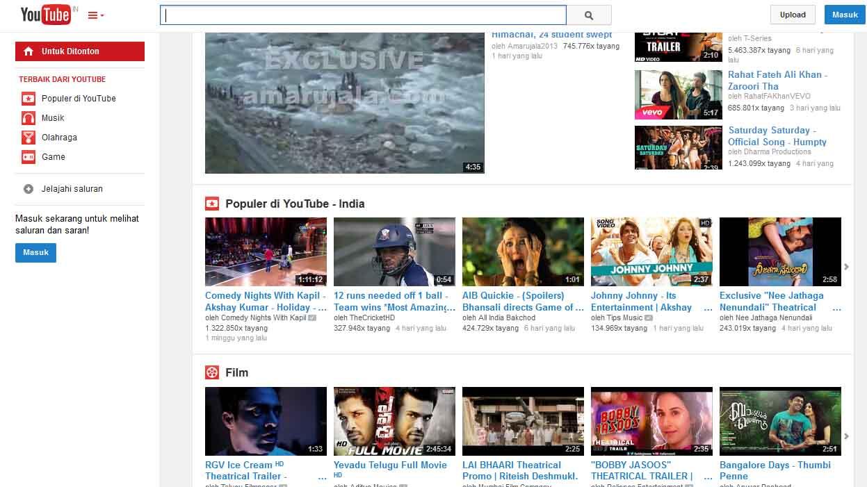 Mengintip Tampilan Youtube tiap negara