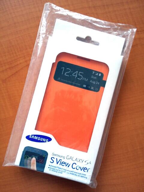 S VIEW COVER Samsung Galaxy S4 (ORANGE) ORIGINAL
