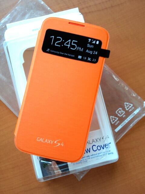 S VIEW COVER Samsung Galaxy S4 (ORANGE) ORIGINAL