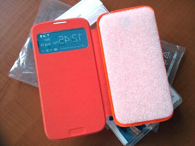 S VIEW COVER Samsung Galaxy S4 (ORANGE) ORIGINAL