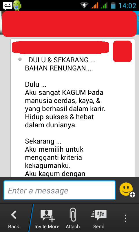 &quot;Dulu &amp; Sekarang&quot; - Pesan BBM Dari Temennya Temen, Ane Share Di KASKUS