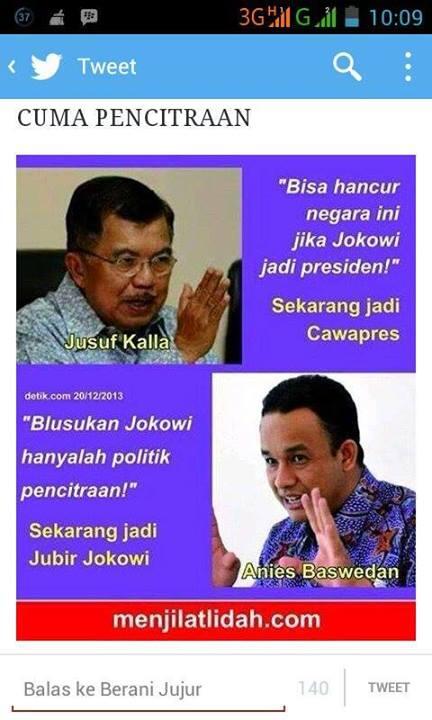 ini dulu lawan jokowi tapi sekarang jadi kawan