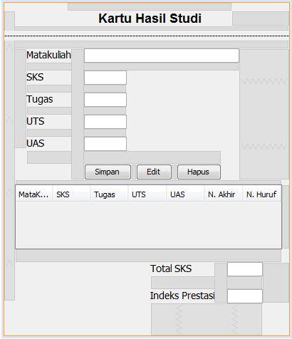 Help me... (Newbie) Membuat KHS sederhana tanpa database (JAVA NetBeans)?