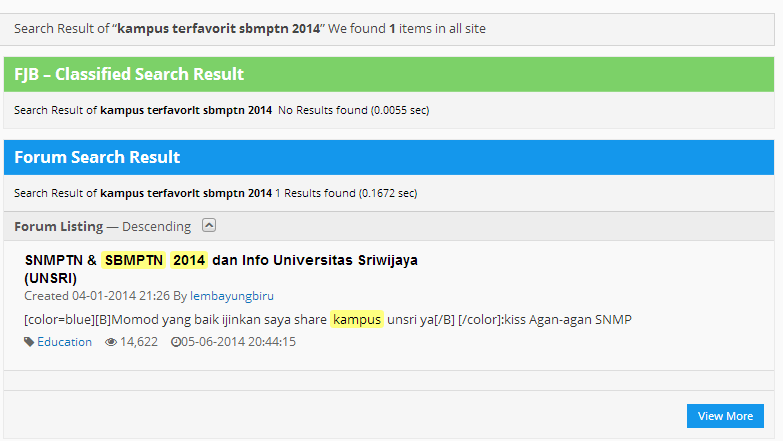 Kampus Terfavorit SBMPTN 2014