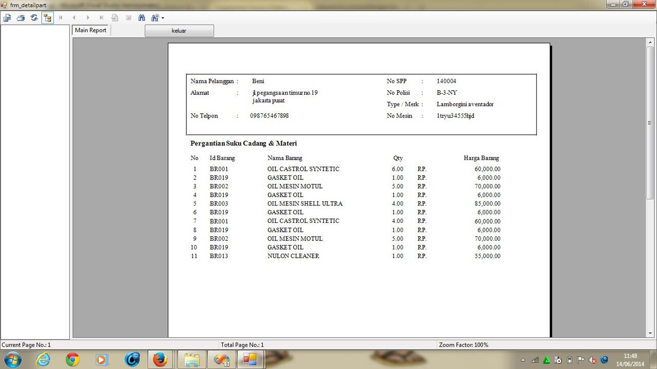 Ask tentang crystal report