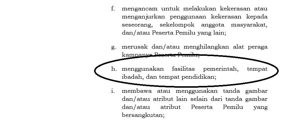 Laporkan Langsung ke Bawaslu,KPU dan Kepolisian , Kampanye Tidak Pada Tempatnya !!!