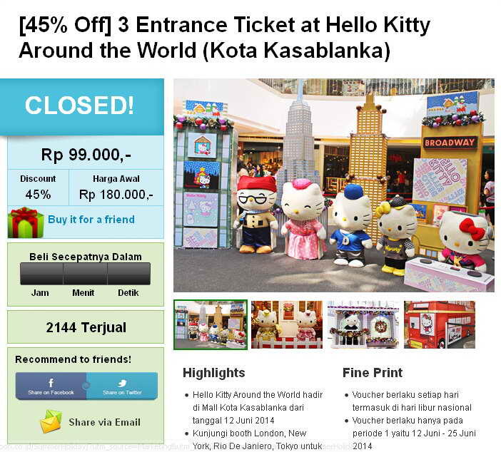 Parah Hello Kitty Around the World dan Groupon